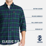 STRATTON FLANNEL LONG-SLEEVE BUTTON-DOWN SHIRT - PLUM PERFECT