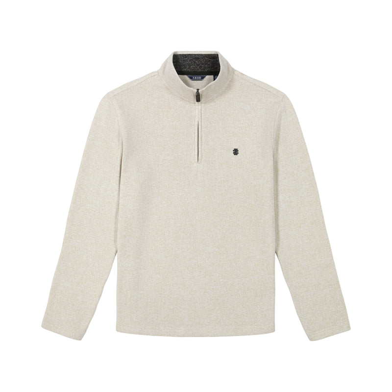 SWEATER FLEECE QUARTER ZIP - ROCK HTHR