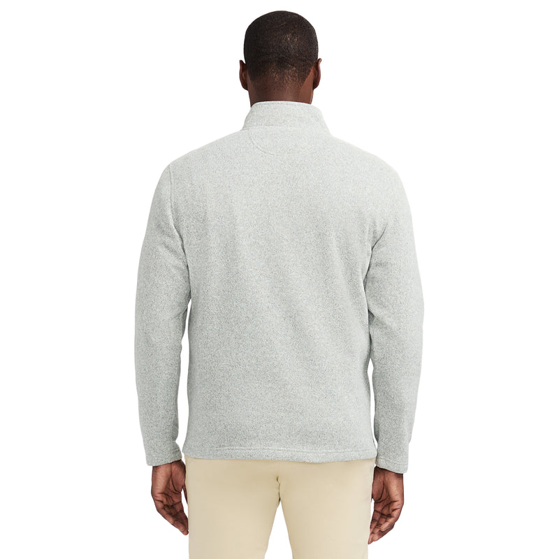 SWEATER FLEECE QUARTER ZIP - LT GREY HTHR