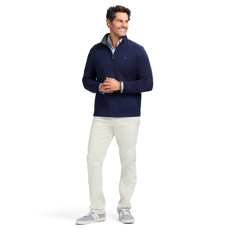 SWEATER FLEECE QUARTER ZIP - NAVY BLAZER