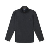 BIG & TALL QUARTER ZIP SWEATER FLEECE - BLACK