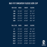 BIG & TALL QUARTER ZIP SWEATER FLEECE - LT GREY HTHR