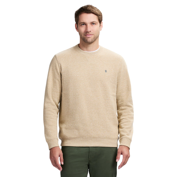 ADVANTAGE PERFORMANCE CREWNECK FLEECE - CAMEL HTHR