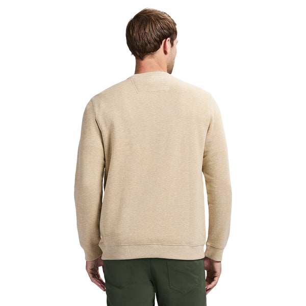 ADVANTAGE PERFORMANCE CREWNECK FLEECE - CAMEL HTHR