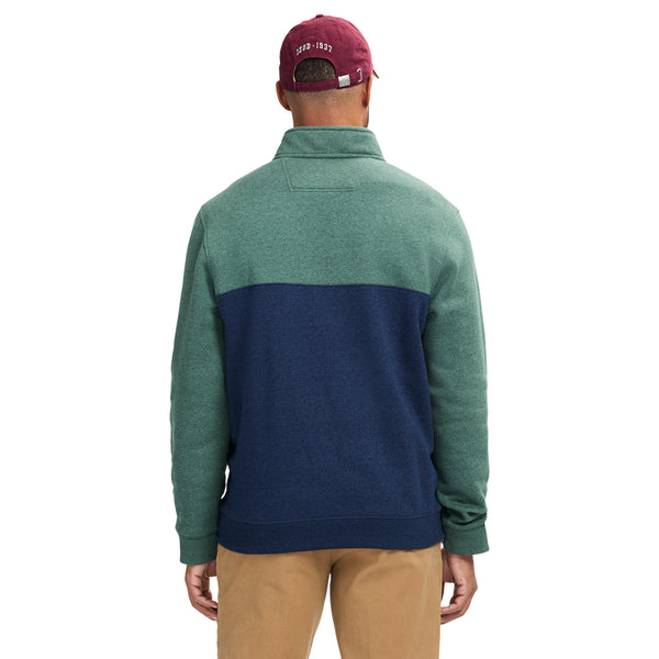 ADVANTAGE PERFORMANCE COLORBLOCK QUARTER ZIP FLEECE - DARK FOREST