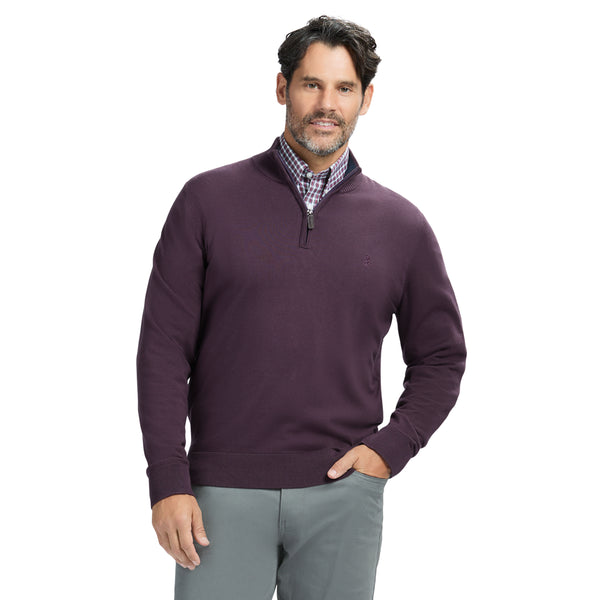 Izod men's quarter zip sweater best sale