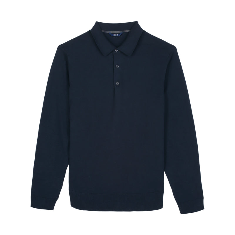 PREMIUM ESSENTIALS SWEATER POLO - NAVY BLAZER