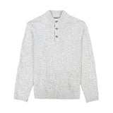HOLIDAY BUTTON MOCK SWEATER - VANILLA ICE