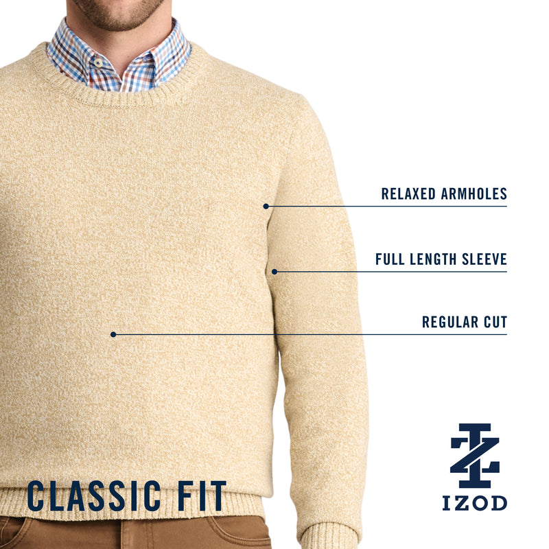 CLASSIC SOFT TOUCH CREWNECK SWEATER - CAMEL HTHR