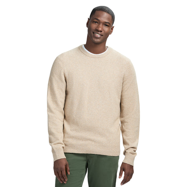 CLASSIC SOFT TOUCH CREWNECK SWEATER - CAMEL HTHR