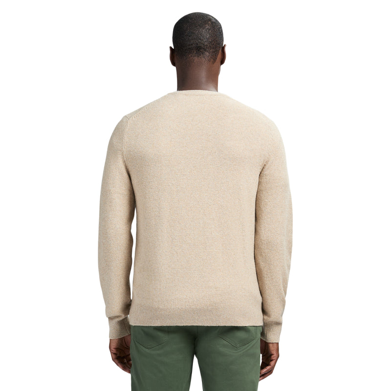 CLASSIC SOFT TOUCH CREWNECK SWEATER - CAMEL HTHR