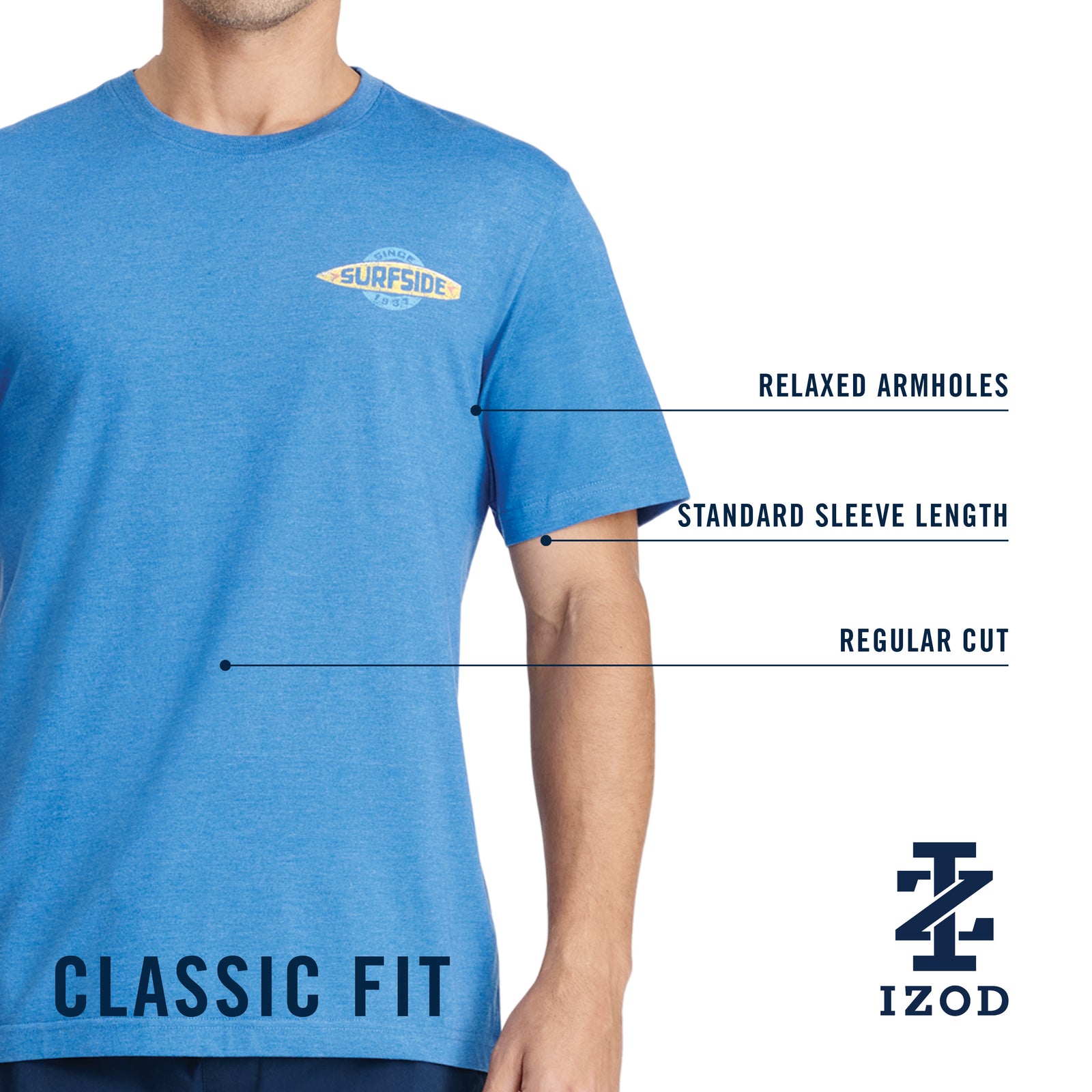 Saltwater Short Sleeve Graphic Tee - Delphinium Blue – IZOD