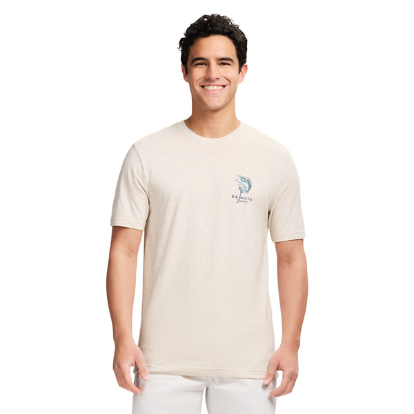 SALTWATER SHORT SLEEVE 
GRAPHIC TEE - OATMEAL HTR