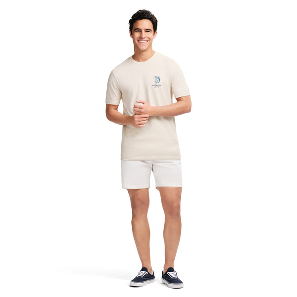 SALTWATER SHORT SLEEVE 
GRAPHIC TEE - OATMEAL HTR