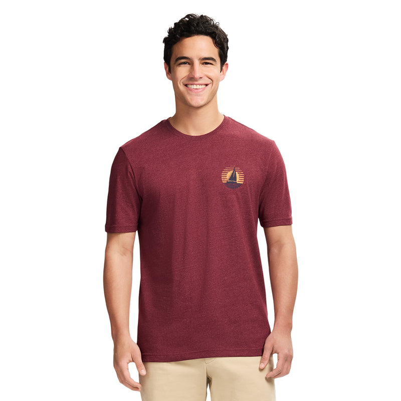 SALTWATER SHORT SLEEVE 
GRAPHIC TEE - VELVET MAROON