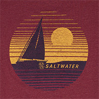 SALTWATER SHORT SLEEVE 
GRAPHIC TEE - VELVET MAROON