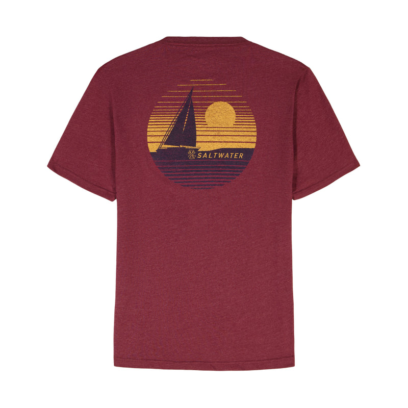 SALTWATER SHORT SLEEVE 
GRAPHIC TEE - VELVET MAROON