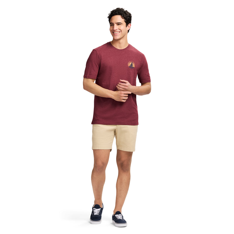 SALTWATER SHORT SLEEVE 
GRAPHIC TEE - VELVET MAROON