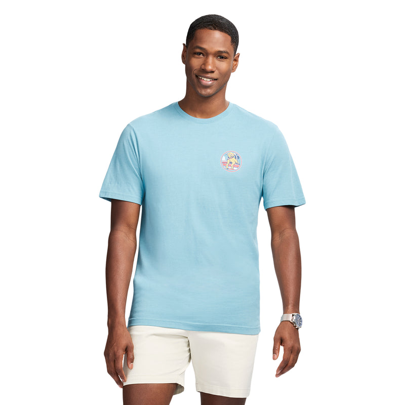 SALTWATER SHORT SLEEVE 
GRAPHIC TEE - DELPHINIUM BLUE