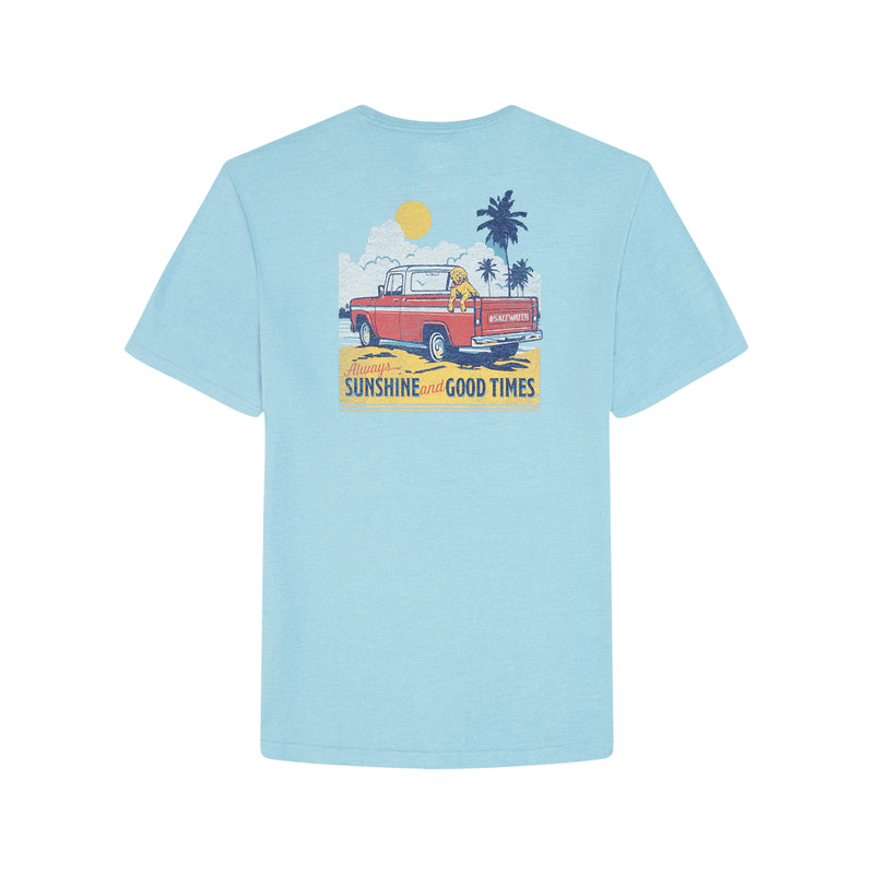 SALTWATER SHORT SLEEVE 
GRAPHIC TEE - DELPHINIUM BLUE