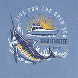SALTWATER SHORT SLEEVE 
GRAPHIC TEE - MOONLIGHT BLUE