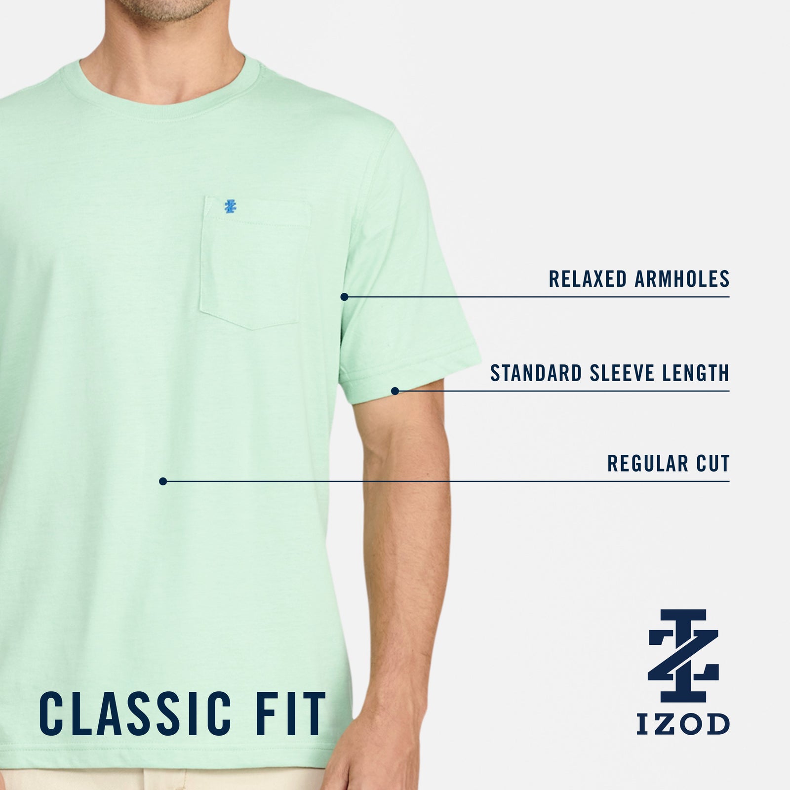 SALTWATER SHORT SLEEVE SOLID T-SHIRT WITH POCKET GLOSSY RED – IZOD