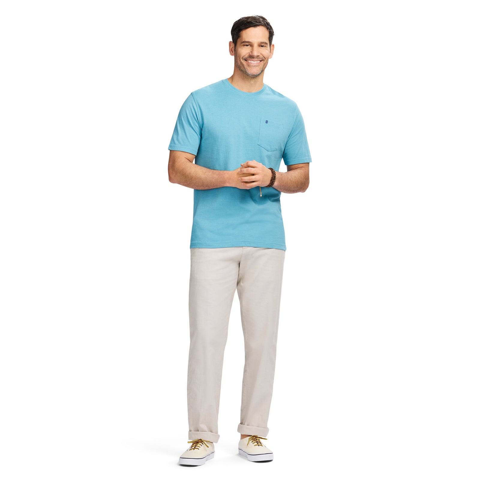 Saltwater Soft Wash Pocket Crew - Delphinium Blue – IZOD