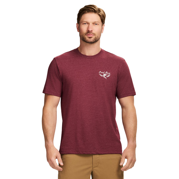 SALTWATER SHORT SLEEVE 
GRAPHIC TEE - VELVET MAROON