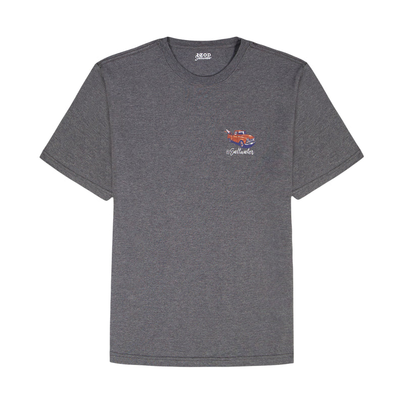 SALTWATER SHORT SLEEVE 
GRAPHIC TEE - CARBON HTHR