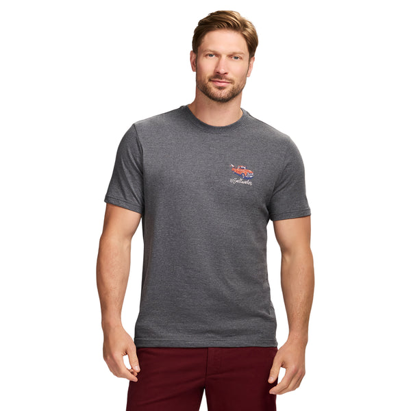 SALTWATER SHORT SLEEVE 
GRAPHIC TEE - CARBON HTHR