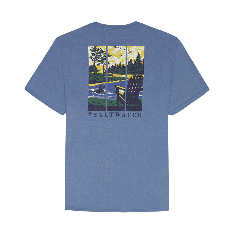 SALTWATER SHORT SLEEVE 
GRAPHIC TEE - MOONLIGHT BLUE