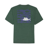SALTWATER SHORT SLEEVE 
GRAPHIC TEE - TREKKING GREEN
