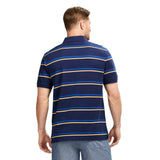 ADVANTAGE PERFORMANCE SHORT SLEEVE STRIPED POLO - MEDIEVAL BLUE
