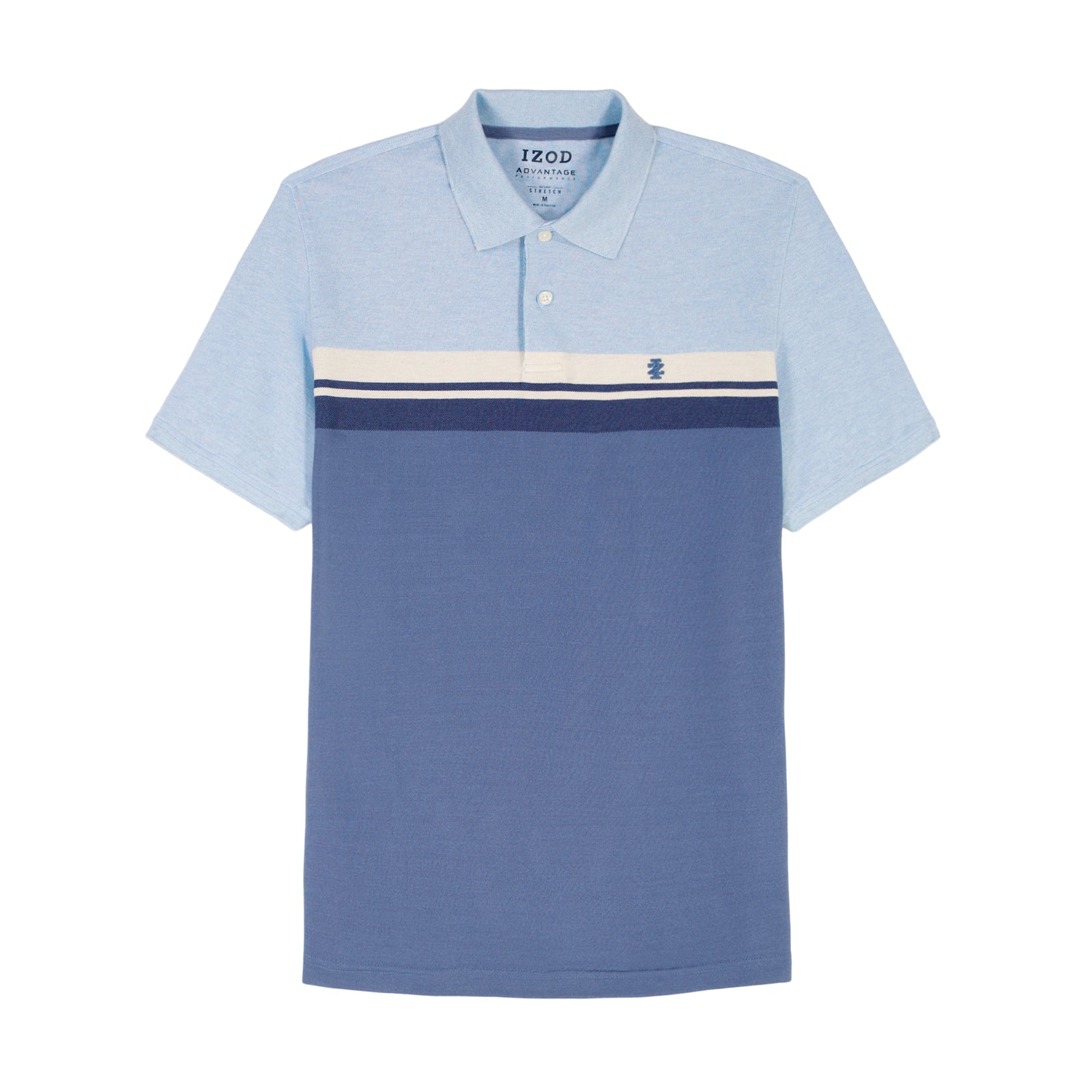Advantage Performance Striped Polo - Blue Heather – IZOD