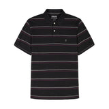 ADVANTAGE PERFORMANCE SHORT SLEEVE STRIPED POLO - BLACK