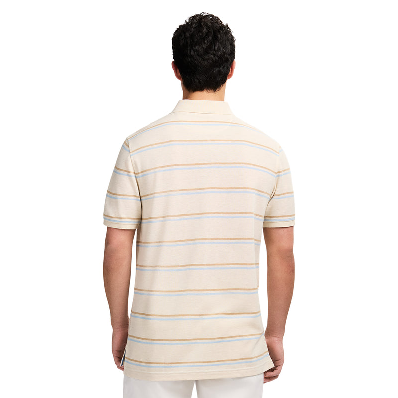 ADVANTAGE PERFORMANCE SHORT SLEEVE STRIPED POLO - ROCK HTHR
