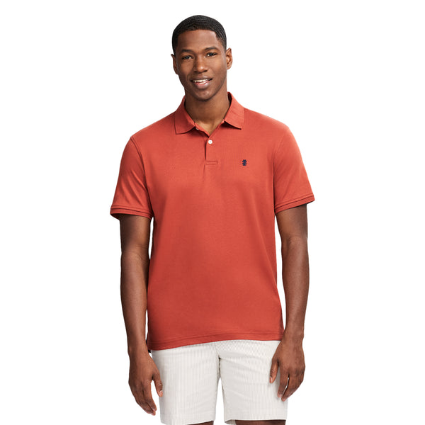 INTERLOCK SHORT 
SLEEVE POLO - BURNT HENNA