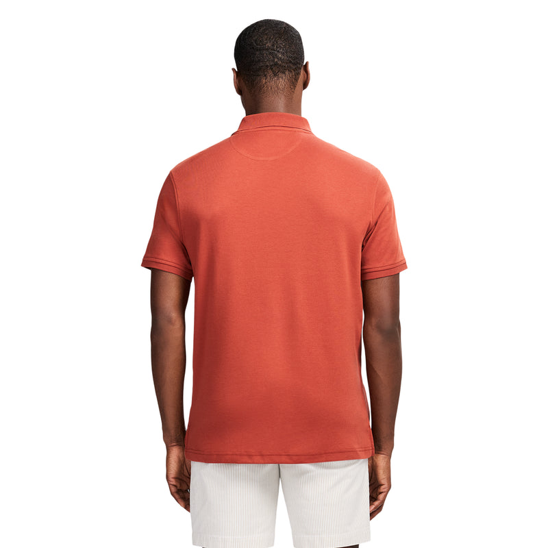 INTERLOCK SHORT 
SLEEVE POLO - BURNT HENNA