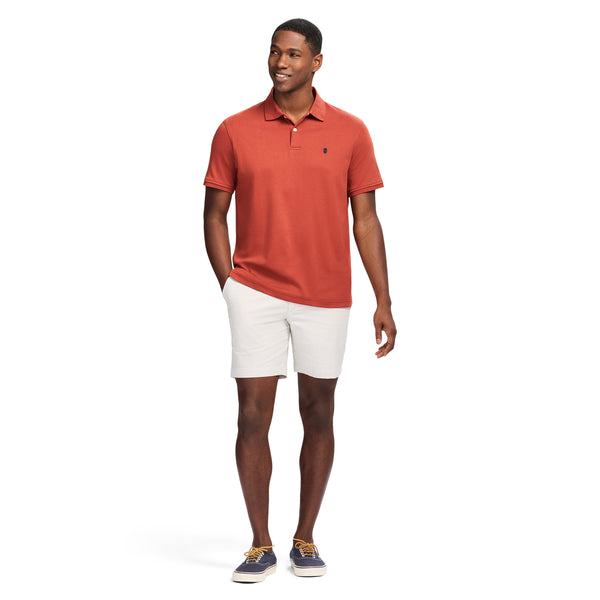 INTERLOCK SHORT 
SLEEVE POLO - BURNT HENNA