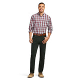 HOLIDAY TARTAN LONG SLEEVE 
BUTTON DOWN SHIRT - SCARLET SAGE