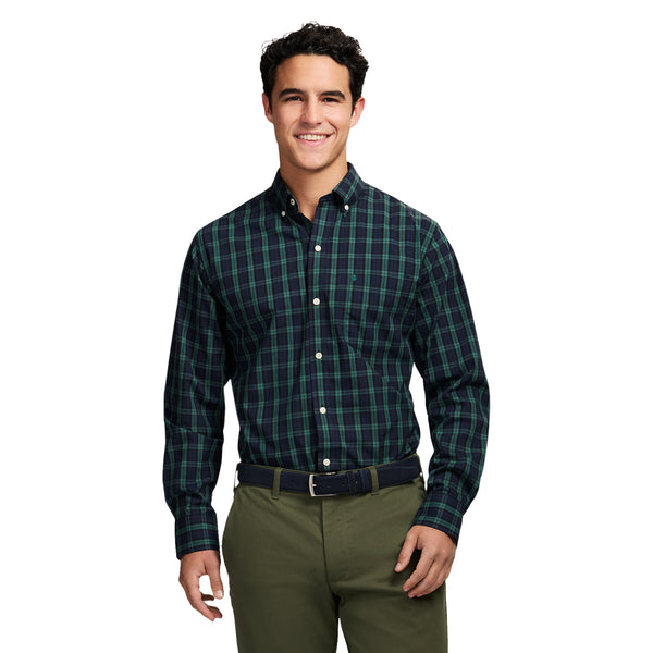 HOLIDAY TARTAN LONG SLEEVE 
BUTTON DOWN SHIRT - BLACK