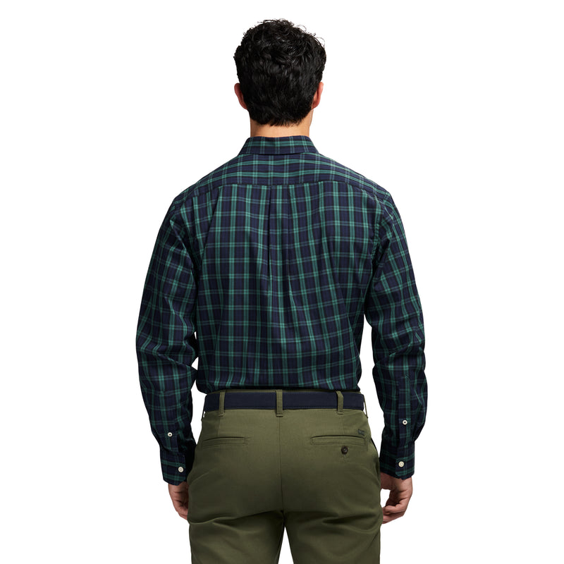 HOLIDAY TARTAN LONG SLEEVE 
BUTTON DOWN SHIRT - BLACK