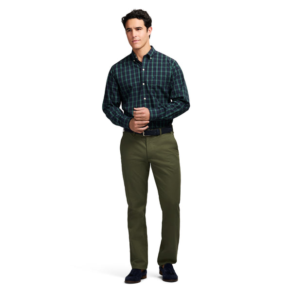 HOLIDAY TARTAN LONG SLEEVE 
BUTTON DOWN SHIRT - BLACK