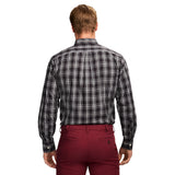 HOLIDAY TARTAN LONG SLEEVE 
BUTTON DOWN SHIRT - BLACK