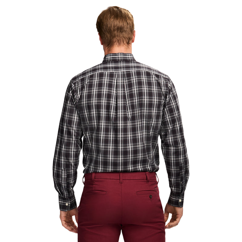 HOLIDAY TARTAN LONG SLEEVE 
BUTTON DOWN SHIRT - BLACK