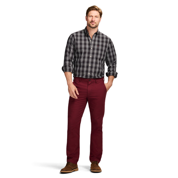 HOLIDAY TARTAN LONG SLEEVE 
BUTTON DOWN SHIRT - BLACK