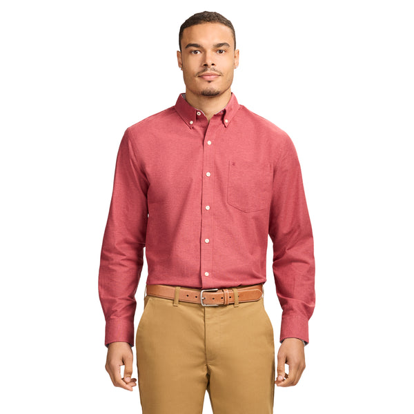 OXFORD LONG SLEEVE 
BUTTON DOWN SHIRT - VELVET MAROON