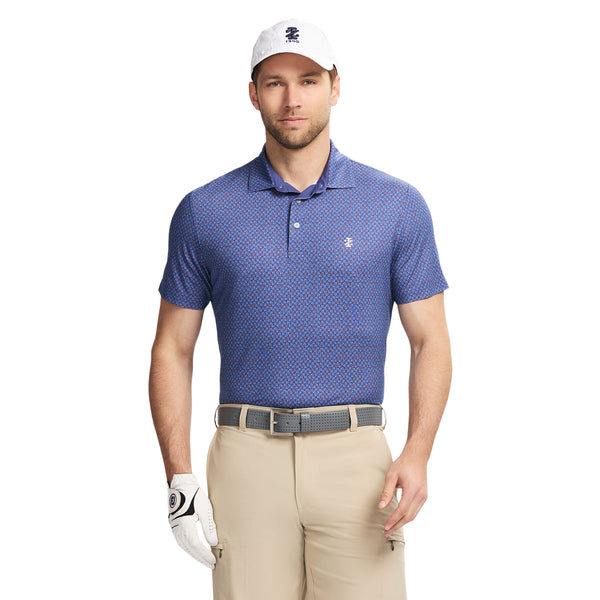 GOLF SWINGFLEX ELITE PRINTED POLO - SKIPPER BLUE