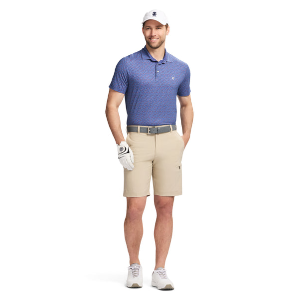 GOLF SWINGFLEX ELITE PRINTED POLO - SKIPPER BLUE