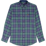 STRATTON FLANNEL LONG SLEEVE 
BUTTON DOWN SHIRT - MEDIEVAL BLUE
